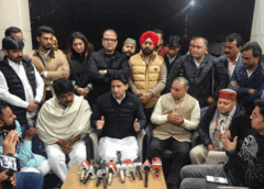 पूर्व मंत्री महेंद्र प्रताप सिंह के घर पहुंचे दीपेन्द्र हुड्डा, ईडी की छापेमारी को बताया ‘सत्ता का दुरुपयोग’