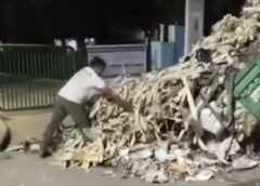 फरीदाबाद में सफाई कर्मचारियों ने निगम मुख्यालय के बाहर फेंका कूड़ा, बोले मंत्रियों के घरों पर भी डालेंगे 