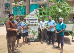 फरीदाबाद: विक्टोरा लाइफ फाउंडेशन ने हैबिटैट सोसाइटी में किया पौधारोपण