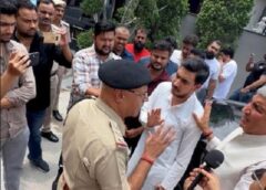 फरीदाबाद में कांग्रेस नेता रोहित नागर हाउस अरेस्ट, समर्थकों का विरोध प्रदर्शन