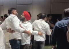 फरीदाबाद कांग्रेस की बैठक में विवाद, दो नेताओं में धक्का-मुक्की