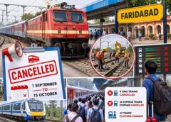 फरीदाबाद के रेल यात्री ध्यान दें, 45 दिन का रेल ट्रैफिक ब्लॉक, 9 ट्रेनें रद्द, 20 का स्टॉपेज बंद