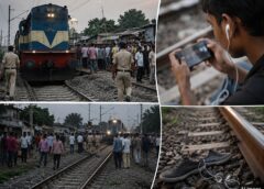 फरीदाबाद:  ट्रेन इंजन ने दो युवकों कुचला, मोबाइल पर वीडियो देख रहे थे, कानों में लीड थी, 