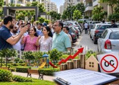 फरीदाबाद की Park Floor Two सोसाइटी में बिल्डर के खिलाफ प्रदर्शन, मेंटेनेंस चार्ज बढ़ने से निवासी नाराज