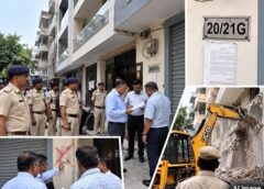 फरीदाबाद: फ्रूट गार्डन में पांच मंजिला बिल्डिंग पर नगर निगम की कार्रवाई, अतिक्रमण हटाया 
