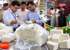 फरीदाबाद में खाद्य सुरक्षा विभाग की छापेमारी, 250 किलो संदिग्ध पनीर जब्त