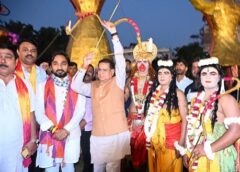 मंत्री राजेश नागर ने सेक्टर-37 सामुदायिक मैदान में किया दशानन दहन 