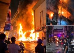 फरीदाबाद की NIT-1 मार्केट में भीषण आग, चार दुकानों का सामान जलकर राख, लाखों का नुकसान